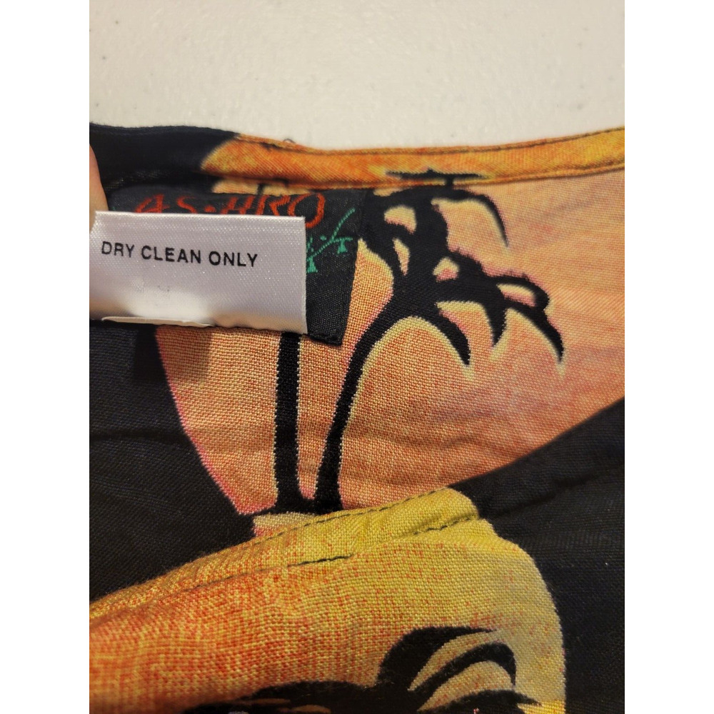 Ashro Black Sunset Safari Print Oversized Long Sleeve Casual Top Womens SZ Small - Picture 7 of 9